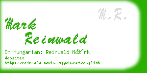 mark reinwald business card